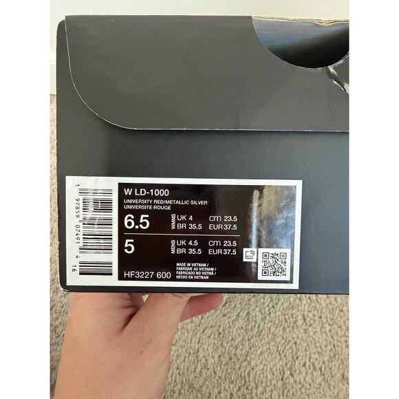 Nike LD-1000 Trainer Sneakers University Red/Metallic Silver/Rouge W6.5/M5 NWB - Picture 11 of 13